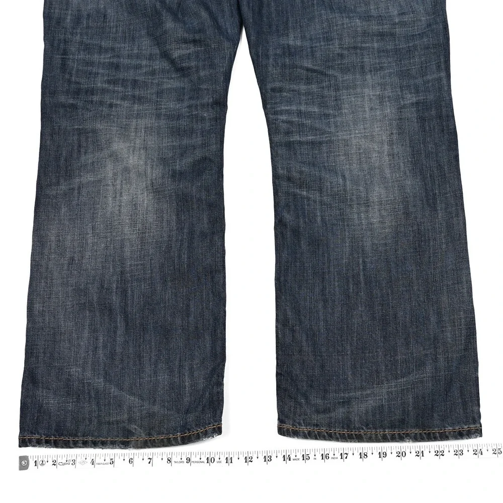 Silver Gordie Loose Relaxed Fit Jeans Mens 40x32 (42x31) Straight Leg Distressed